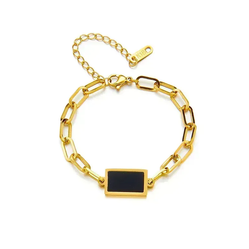 BINA || Pulsera cuadro negro