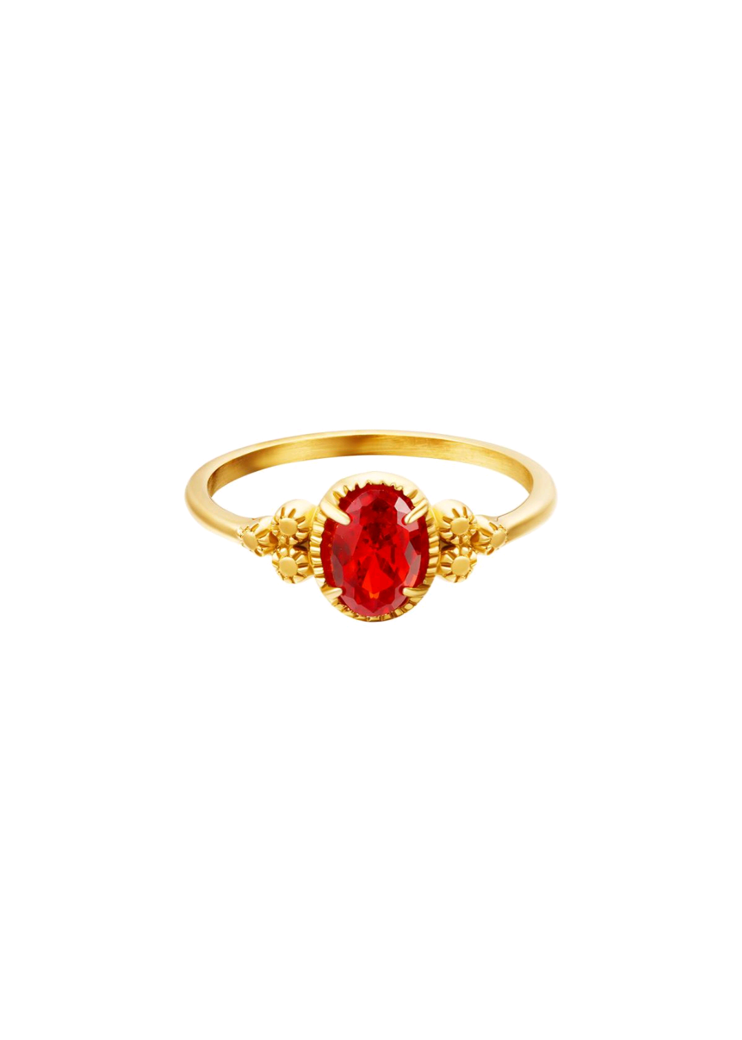 BRITTANY || red gem ring