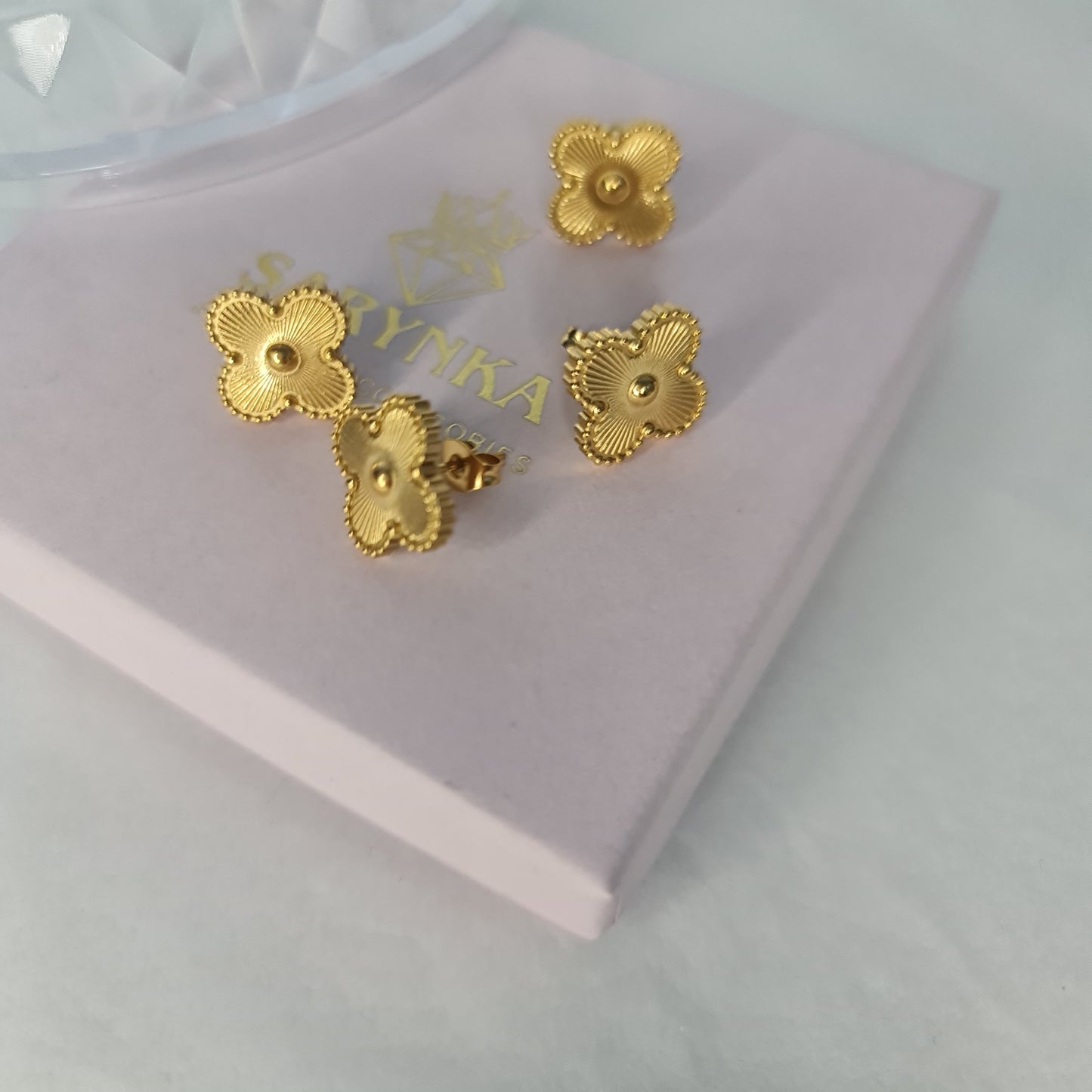 NATURE || Golden flower earrings