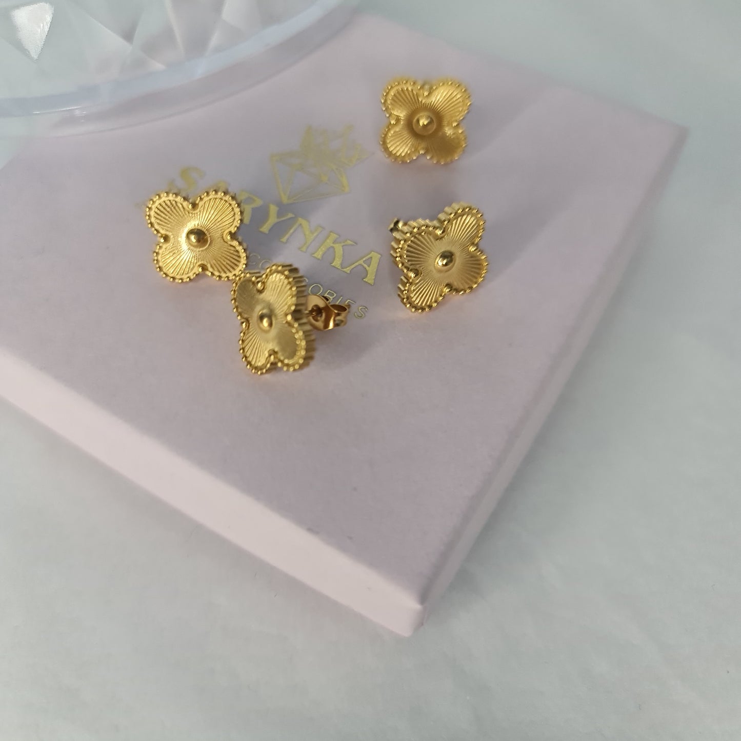 NATURE || Golden flower earrings